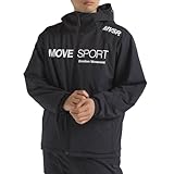 [ムーブスポーツ] ウィンドブレーカー デサント フルジップフーディー 軽量 保温 トレーニング BK(ST4FWB33M) M