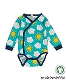 マクソモーラ ベビー服 Sky 新生児用 長袖 ロンパース コンビ肌着 0-4ヵ月 Maxomorra 北欧 スウェーデン (56cm)
