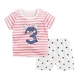 ベビー Tシャツ がルーズ 女の子 半袖 パンツ 上下セット夏 カジュアル お出かけ 出産祝い (カラー, 80)