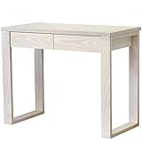 ライフスタイリングショップ パソコンデスク 幅90×奥行45cm 木製 引出付 シンプル オフホワイト LS-381OWH