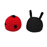 Pawaca 出産祝い ベビー　てんとう虫 テントウムシ 虫コスチューム 可愛い赤ちゃん　用着ぐるみ 記念撮影 赤ちゃん 写真撮影用　衣装 誕生記念 赤ちゃん服 仮装 出産祝いスチューム 寝相アート 