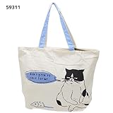 [rocket] 猫柄 トートバック キャンバスビッグトートバッグ かわいい ギフト プレゼント