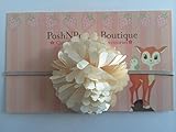 2.5 inches Full Satin pointed petal mum Flower baby PoshNPretty headband - Cream by PoshNPretty