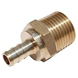 ワット真鍮& Tubular LF p-511 1 /2インチ真鍮ポリブチレンBarb x 1 /2インチ真鍮Pexカップリング 3/8-Inch x 1/2-Inch UC118LFA 1