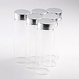 Jarvials12個セット90ML明るい銀色アルミニウム蓋 ガラス瓶，絶妙で美しい DIYホリデーギフト 祝日の贈り物 結婚式の装飾小さな贈り物最良の選択， 適している 収納する 茶の葉 ふんまつ えきたい とうがらし調味料貯蔵し (90