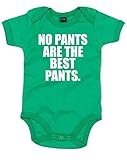 (どのパンツもベストではない。) No Pants Are The Best Pants, プリント　ベビースーツ - グリーン/白 12-18 ヶ月
