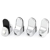 uxcell 　ステンレス鋼　 24mm厚　 ガラスクリップ　グラスホルダー　棚受　サポート　2ペア