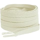 [HIGH FIVE] 靴紐 シューレース 平紐 100cm 120cm 140cm 160cm 無地 スニーカー ローカット ハイカット カラフル SHOELACES 2本セット 140cmアイボリー