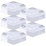 つくしサイエンス アクリルブロック 40×40×20mm 5個 面取り ベース キューブ ディスプレイスタンド 四角形 透明 クリア 展示 台座 E40-40-20*5