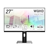 【Amazon.co.jp限定】MSI PRO MP273QP ビジネスモニター IPSパネル WQHD/27インチ/HDMI/Displa