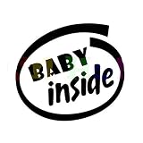 車の車のステッカーでEaglerichベビーベビーボーイ12CM-9CMホワイトZMS-BABYCTR2-WHITE