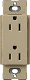 Lutron SCRS-15-TR-MS Satin Colors 15-Amp Tamper Resistant Receptacle, Mocha Stone [並行輸入品]