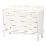 【送料無料】　【収納家具】ヴィオレッタシリーズ　ワイドチェスト　RCH-1233AW