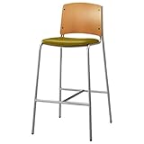 オリバー ダイニング ハイカウンターチェア スチール 布 ナチュラル×イエロー (S・CS-4145・NB・ST+CF-18B)