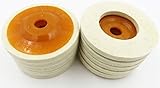 (FIS-I) フェルト バフ ディスク グラインダー サンダー 用 羊毛 100mm 鏡面 仕上げ 研磨 表面 加工 処理 工具 インパクト マジック ドリル 道具 オレンジ (02 １０枚)
