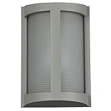 Pier Outdoor LED Bulkhead - Satin Finish with Ribbed Frosted Glass Shade [並行輸入品]