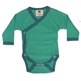 オーガニックコットン キモノボディスーツ長袖【マリンブルー】(3-6ヶ月(60~70))