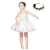キッズドレス ベビードレス フォーマル お花のレース お花のカチューシャセット (120)
