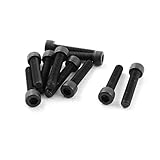10個入りメタルローレット皿六角ボルトネジM6x30mmブラック