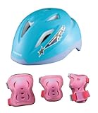 [ ブリヂストン ] 【 子供用セーフティヘルメット Boy's＆Girl's / ライトブルー 】と【 プロテクター/ピンク 】