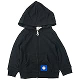 《年間定番》ZERO standard(ゼロスタンダード)30/7裏毛ベーシックパーカージャケット 90cm /BK NO.B-100501