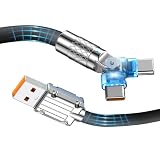 SIKETY 充電ケーブル 2合1 USB to ライトニングケーブル&USB Cケーブル 120W急速充電 Phone充電ケーブル 高速データ転送 超高耐久 Phone Android タイプC 充電ケーブル、Switch、Xperia XZ3 XZ2 XZ、Galaxy S10 A20 A21 A23、FireHD 10 Plus 8 Plus、Xiaomi等多機種対応（1.5M.ブラック）