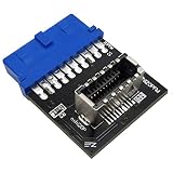 EZDIY-FAB USB 3.0（3.1 Gen 1）内部（19ピン）ヘッダーからUSB 3.1 / 3.2 Type-C（20ピン）A-Keyフロントパネルアダプター, A-キー 20ピンメスヘッダーアクティブ変換器