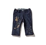 Bijoux & Bee(ビジュー&ビー) ストレッチプリントデニムパンツ<日本製> ネイビー 70cm