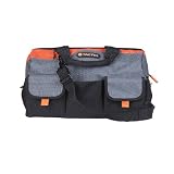 Tactix 323143 Gate Mouth Tool Bag, 16-Inch, Black/Orange by Tactix