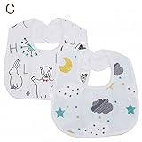 4層 ガーゼ スタイ 2枚セット ベビー ビブ よだれかけ (CC) [並行輸入品]