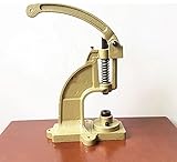 ハンドプレス ハンドプレス機 グロメット小型 ホック打ち具 くるみボタン ハンドプレスマシン ハンドメイド 打ち具 業務用 (黄)