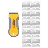 ARTGEAR 業務用ガラス掃除プロ用ツール ポケットスクレーパー 替刃付不銹鋼 20 個,クレーパー 　ステッカーやガスケット、のり剥がしに