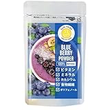 SUN TRIBE ブルーベリーパウダー100g 天然そのままサプリ アントシアニン ポリフェノール 食物繊維 腸活 おきかえダイエット ヨーグルト スムージーに