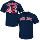 クレイグKimbrelボストンレッドソックス# 46 MLBメンズPlayer Name & Number Tシャツ – ネイビー