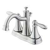 Glacier Bay Varina 4で。センターセット2-handle high-arcバスルーム蛇口でつや消しニッケル