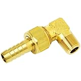 SK11 ホースジョイント L型 おねじR(PF)3/8 ホース口 12.7mm H127×3M HL-1340 0440