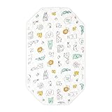 un doudou コットカバー 60×100cm 北欧アニマル オーガニックコットン 綿100% パイル地 キルト 吸水加工 裏面メッシュ 四隅ゴム付き 3171-F