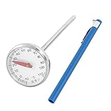 uxcell　ポータブル　耐油性インスタント　読む　揚げる温度計　ブルー　シルバートーン
