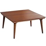 CAFE コタツ 薄型ヒーター[ 正方形 75 / ウォールナット ] plywood オリジナル 石英管温風