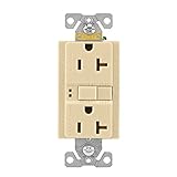 Eaton GFCI Self-Test 20A -125V Duplex Receptacle with Standard Size Wallplate, Ivory [並行輸入品]