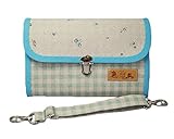 ラブリーリリー(Lovely Lily) 手作り母子手帳ケース S ジャバラタイプ 2人分収納可能 小花柄 ブルー JB9001SBL