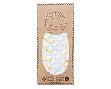 Captain Silly Pants Baby Swaddle, 100% Organic Cotton, Blue Happy Circles - by Captain Silly Pants