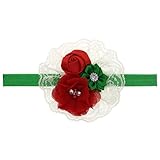 Zhhlaixing ベビー小物 Kids Baby Girls Soft Elastic Flowers Headband Hairband Hair Accessories for Christm
