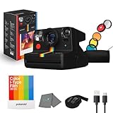 Now+ インスタントカメラ ブラック Bluetooth Now Plus フィルムカメラ レンズフィルターキット&ポーチ 8色インスタントカメラフィルム Lumintrail レンズクリーニングクロス付き