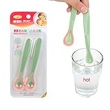 Ansee 2Pcs Baby Spoon Toddler Infant Feeding Spoon Safty Temperature Sensing Discoloration Spoon for