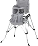 不二貿易 折りたたみ ベビーチェアー グレー  アルミ製 50021