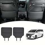 Cartist アルファード ヴェルファイア 40系 に適用 バックキックマット キックガードシート シートバック プロテクター ALPHARD VELLFIRE 40系 2023年6月～現行 車種専用設計 後部座席キックガード 収納ポケット付き PUレザー 汚れ防止 キズ防止 蹴り防止 内装パーツ 2PCSセット (ブラック, アルファード ヴェルファイア 40系)