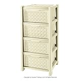 〔イタリア・トンタレーリ社〕　4段チェスト　[ホワイト]