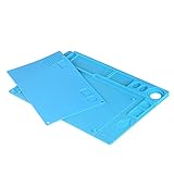 KKmoon 2-in-1 シリコン ベースマット+延長マット 断熱パッド 作業マット 500℃耐熱性 高温保守作業 修理 溶接 BGAはんだ付け用 修理はんだステーションマット