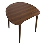 豆型ダイニングテーブル単品 幅75cm 木製 天然木 ダイニングテーブル /02 ウォルナットWN